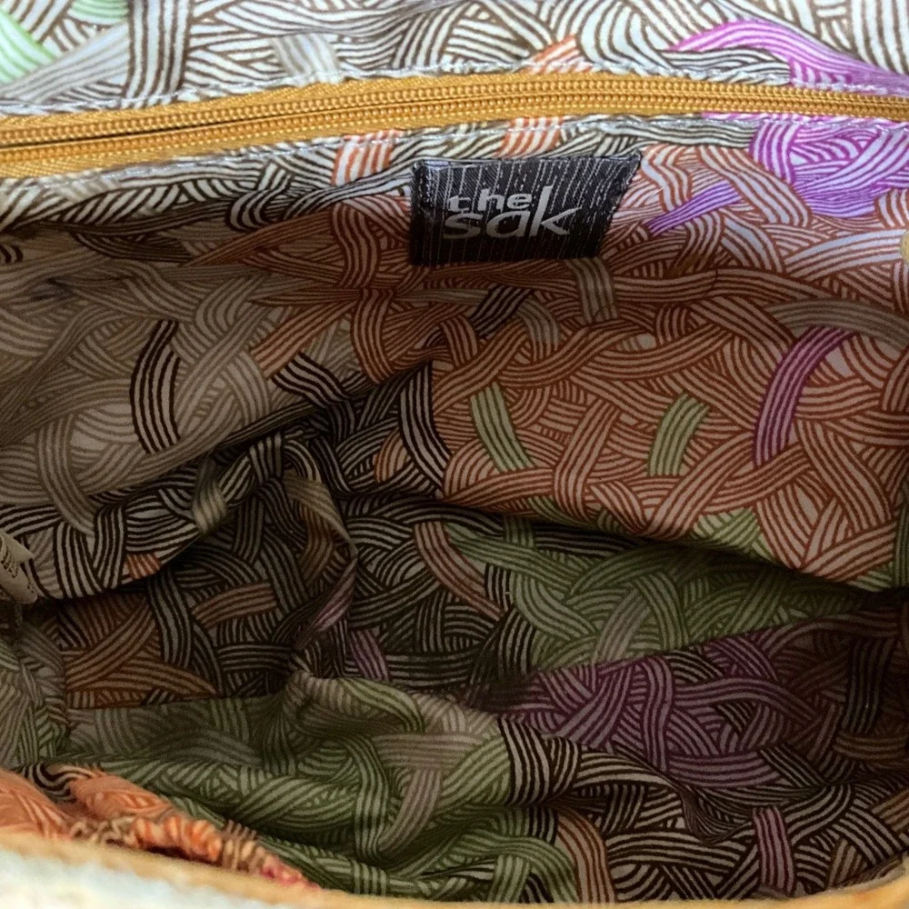 The Sak Leather Shoulder Bag Tan Brown Braided Strap Boho Chic‎ - Picture 4 of 9